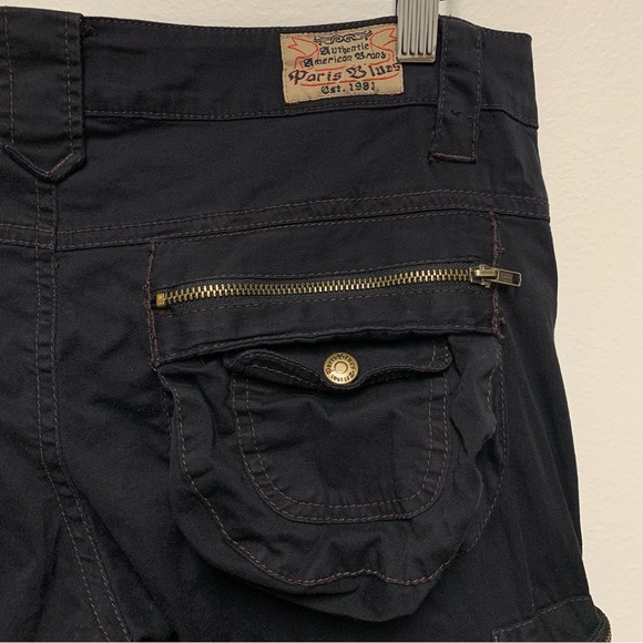 Vintage 90s Paris Blues Baggy Paratrooper Cargo Pants Size 5‎ Grunge Skater Punk - Picture 11 of 13